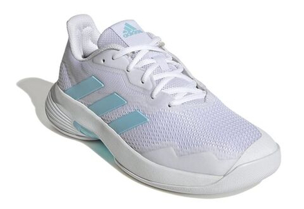 Женские Кроссовки теннисные Adidas CourtJam Control W Carpet - cloud white/bliss blue/cloud white