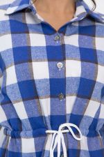 Рубашка хлопковая Джанет (электрик/белая) Б14271-4М LT Collection