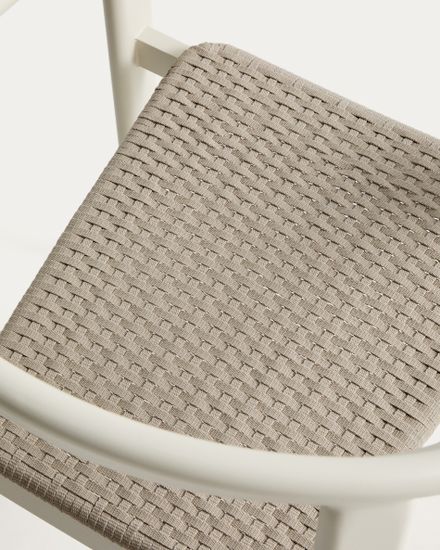 Комплект садовой мебели Erice стол и 6 стульев из алюминия цвета экрю и веревки