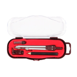 Циркуль 2 в 1: металл. циркуль+стержни и насадка под карандаш+карандаш, в пластик. пенале, С-30658