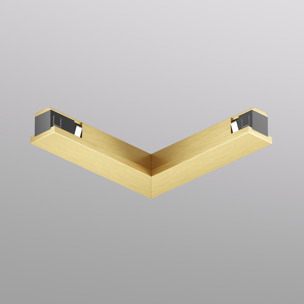 TR5723-SB Электрический коннектор для трека SHINE BASE 90° потолок-потолок, сатинированная латунь, алюминий