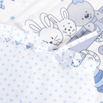 Комплект в кроватку 6-ти предметный "Мишки и Зайки", голубой