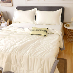Комплект постельного белья с Одеялом VIVA - HOME TEXTILE, Однотонный, Сатин, Евро