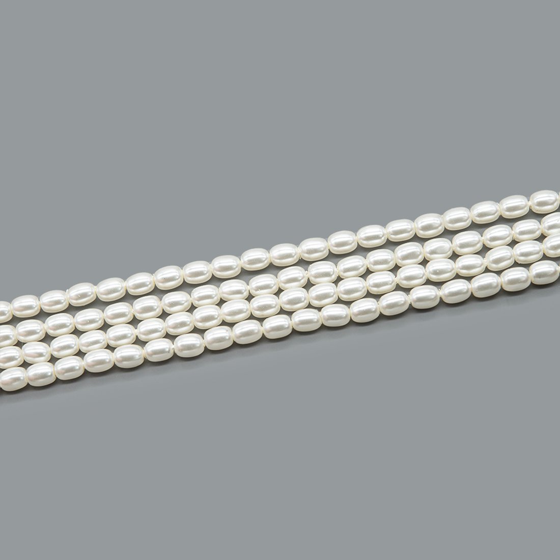 Хрустальный жемчуг, оттенок "Белый", рис 3*4мм