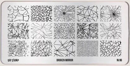96 Broken Mirror  Пластина для стемпинга Go Stamp
