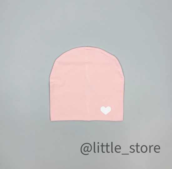 Шапка "Цветные попугайчики" Светлый лосось