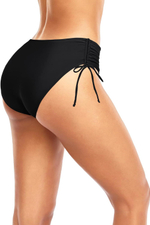 Черные женские плавки с утяжкой по бокам