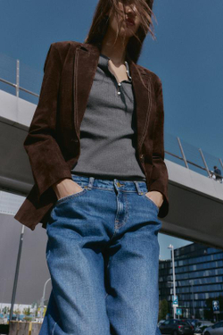 ZARA ДЖИНСЫ RELAXED SLIM С НИЗКОЙ ПОСАДКОЙ Z1975, СИНИЙ