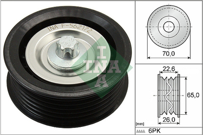 INA - 532053110-INA - Deflection/Guide Pulley, V-ribbed belt