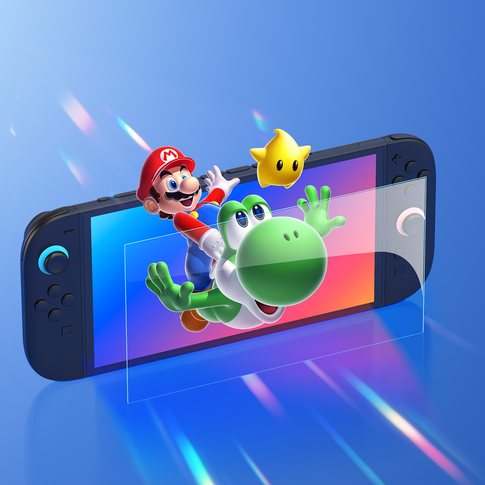 Защитное стекло на экран от Dux Ducis для приставки Nintendo Switch 2, серия HD Tempered Glass Screen Protector(в комплекте рамка для выравнивания)