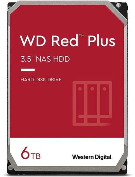 Жесткий диск WD Original SATA-III 6Tb WD60EFZX NAS Red Plus (5640rpm) 128Mb 3.5"