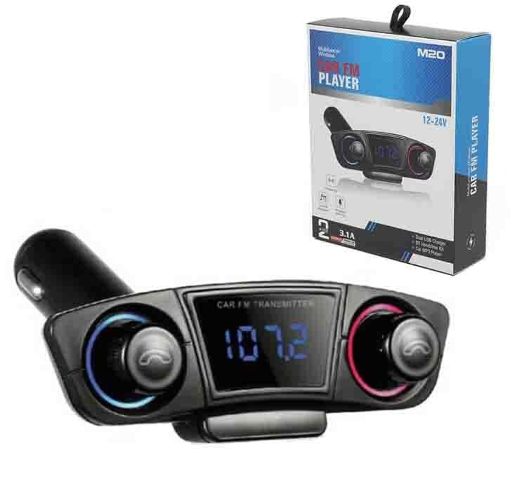 Автомобильный FM-трансмиттер M20 Bluetooth (черный)