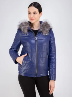 Куртка женская из натуральной кожи с капюшоном Турция