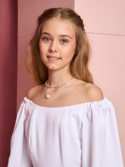 Платье праздничное ярусное с воланами для девочки белое