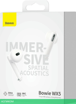 Наушники Baseus Bowie WX5 True Wireless Earphones White (A00051000213-00)