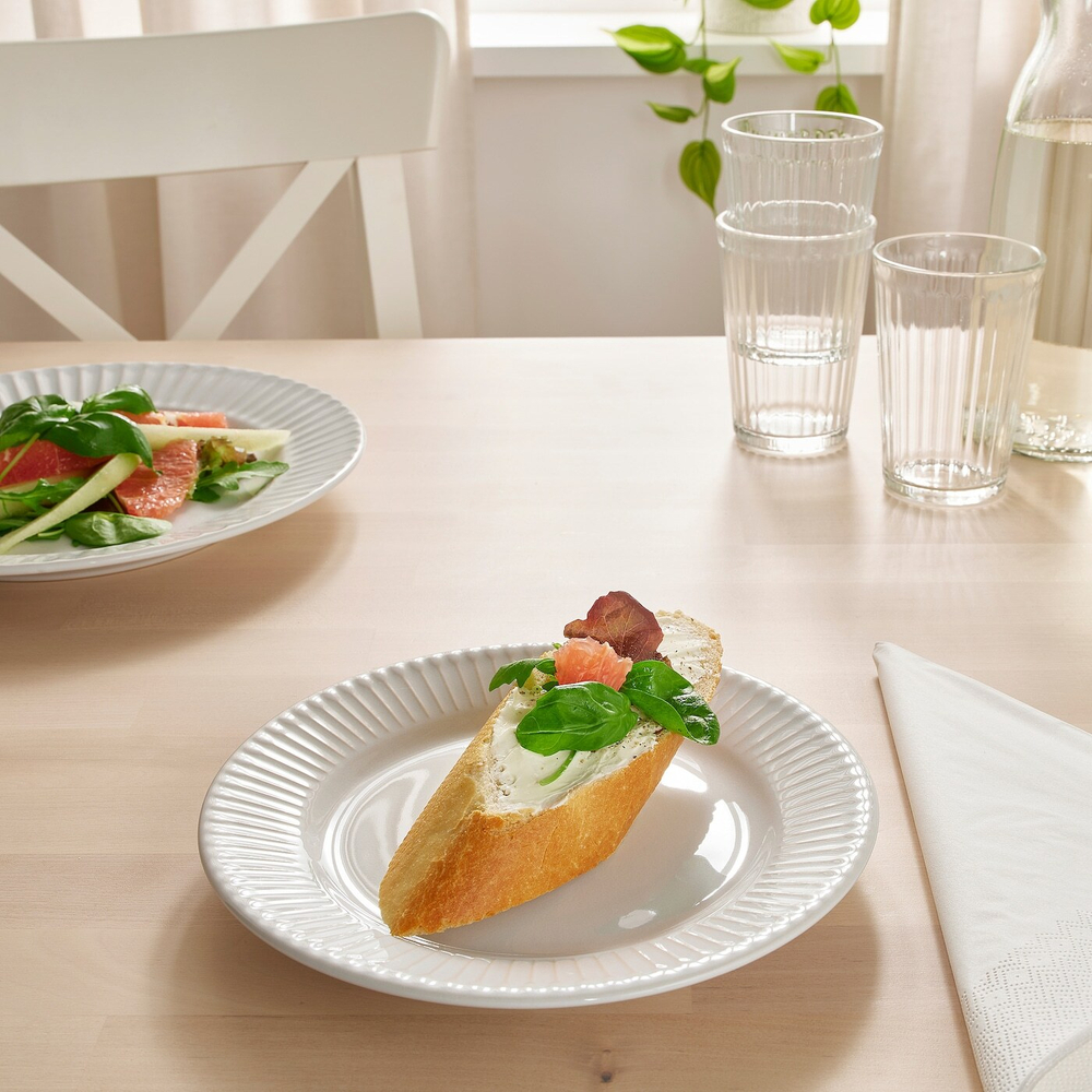 IKEA STRIMMIG  (ИКЕА СТРИММИГ)  -  Тарелка, белая, 21 см
