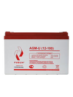 Аккумулятор РУБИН 12V 100Ah AGM
