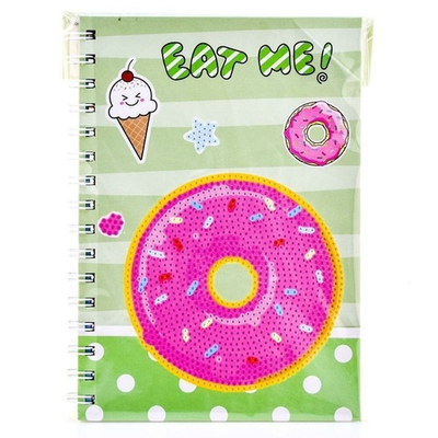 Блокнот "Десерт" 80л. 21*14,5 см, с алмазн. мозаикой, 7БЦ, блок-линия (Basir)