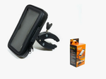 Держатель-чехол мобильного телефона TRIX, 85x145mm, крепление на руль, закрытый, силиконовая вставка для экрана, черный