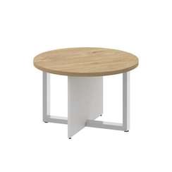 Shift Стол журнальный, круглый SK.SG-KR-70 Тиквуд Светлый/Белый Бриллиант 700*700*450