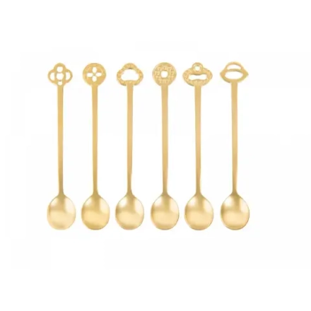 Sambonet Набор из 6 ложек Oriental Party Gold.