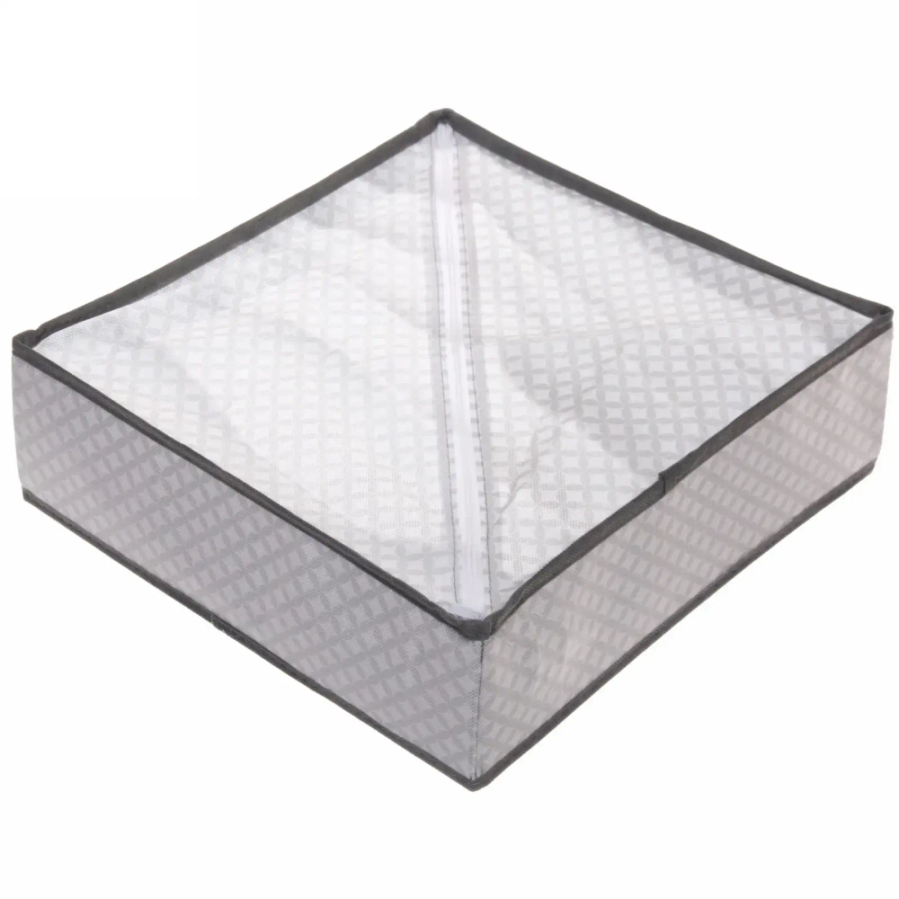 Кофр - органайзер для хранения вещей «ЭКЛАТТ», цвет пыльно - серый, 7 отделений, 32*32*10см