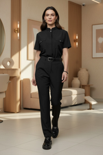 Комбинезон с прямыми брюками для парикмахера из легкой ткани