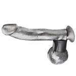 Хомут-утяжка для мошонки из искусственной кожи на липучке VELCRO BALL STRETCHER- 4 см. (Цвет: черный)