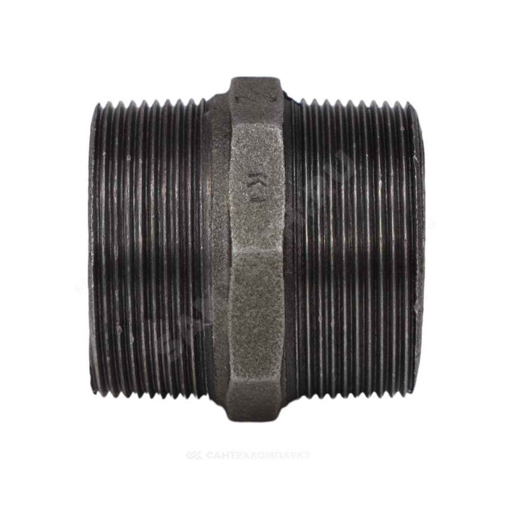 Ниппель прямой чугун Ду 40 (1 1/2") НР Fittex PLUS
