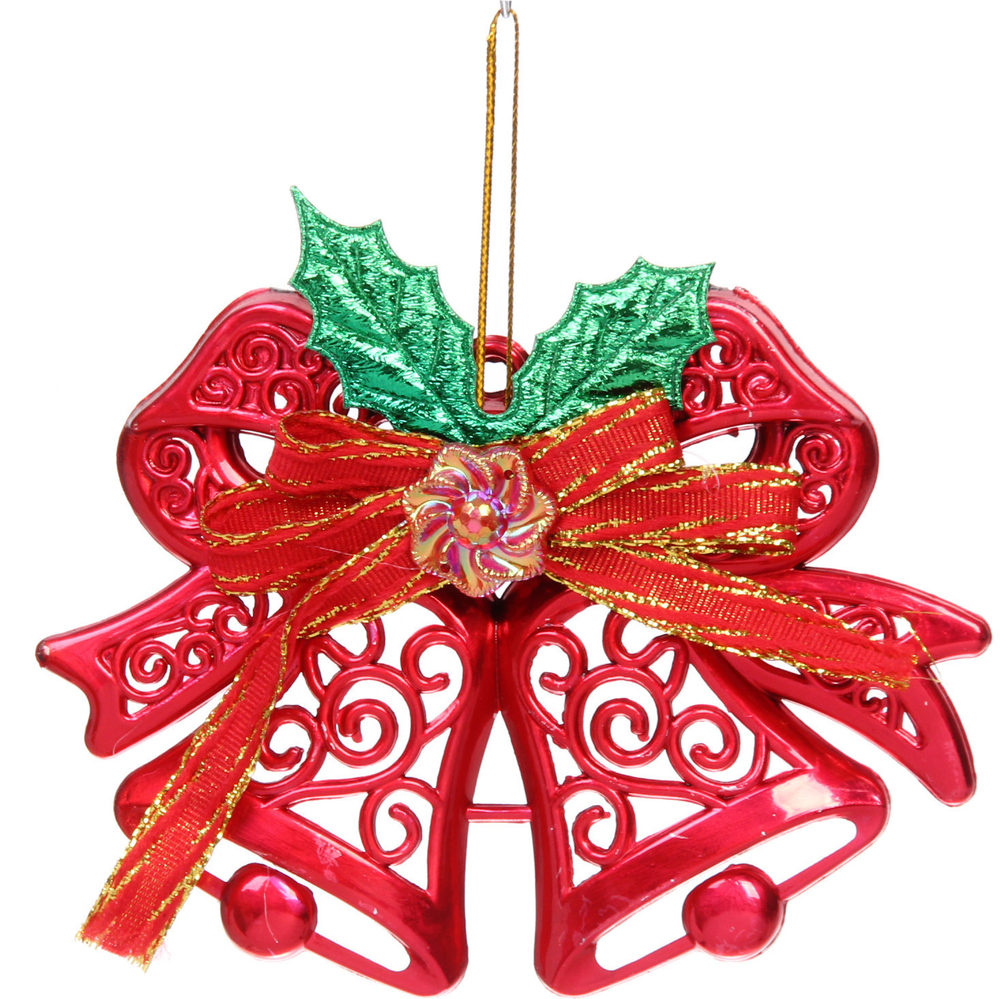 Подвеска «Зимние колокольчики» 13 см, красный