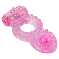 Розовое эрекционное кольцо 1,7см с вибрацией Lola Games Rings Ringer 0114-73Lola