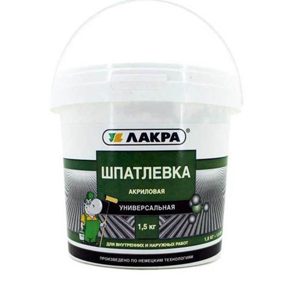 Шпатлевка акрил универс для внут/наруж. работ 1,5 кг Лакра