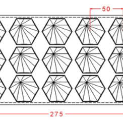 601-у | Форма для шоколадных изделий "Медианты с гранями" (275*135мм)