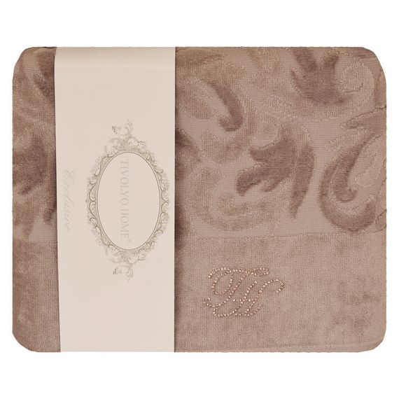 Набор полотенец  Baroc (коричневый)  3 пр 30х50 50Х100 и  90Х150   TIVOLYO HOME Турция