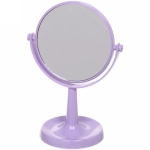 Зеркало настольное на ножке «Beauty», матовое, круг, микс 3 цв, 25,5см, d-15см