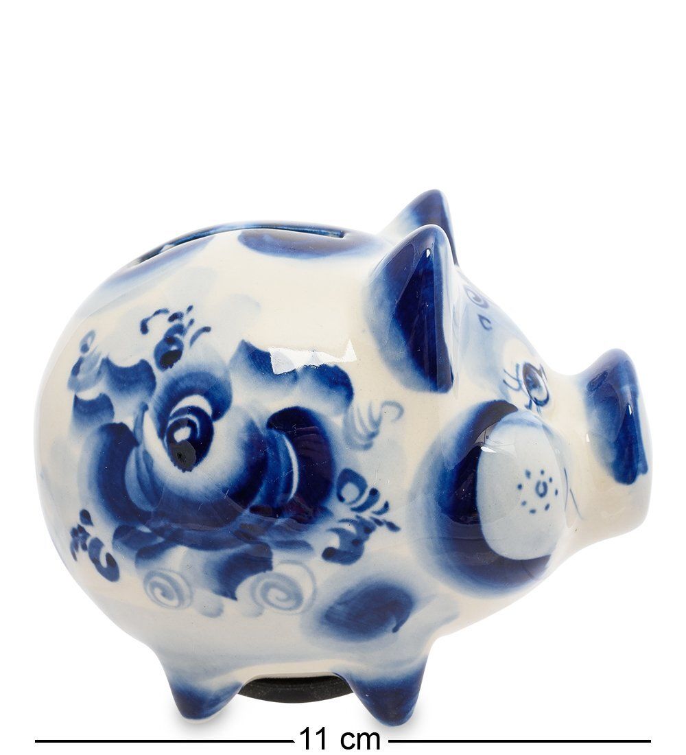 ГЛ- 450 Копилка «Свинья» (Гжельский фарфор)