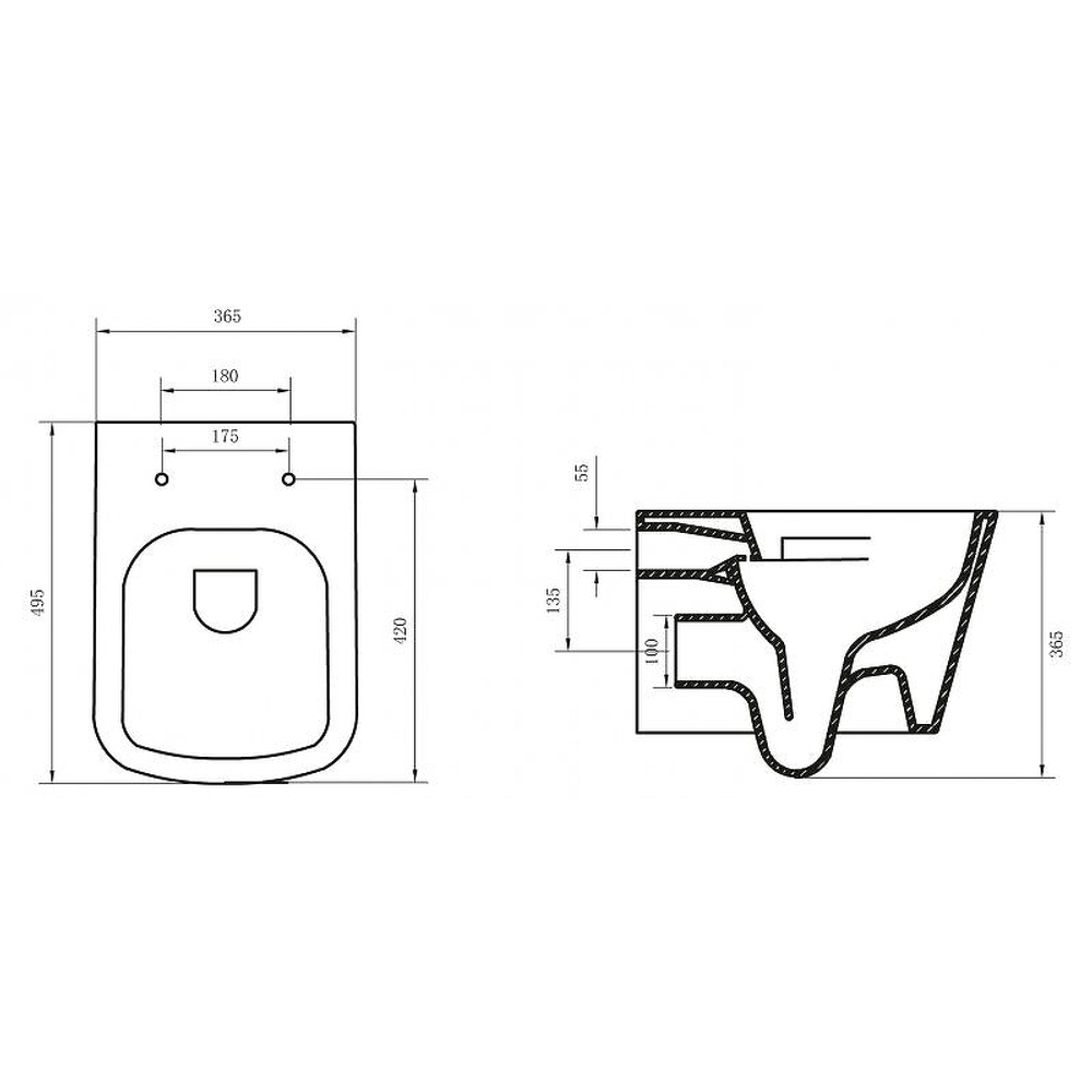 Унитаз BelBagno Albano BB120CHR/BB120SC подвесной с сиденьем Микролифт