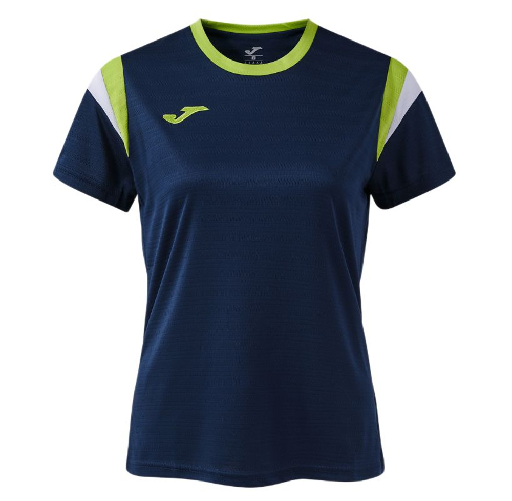 Женская теннисная футболка Joma Terra Short Sleeve - dark navy lime