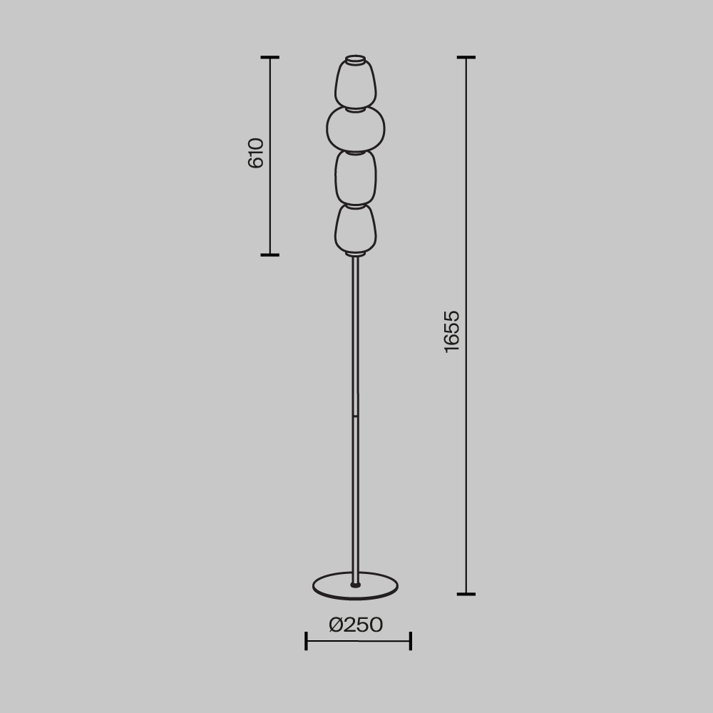 Напольный светильник (торшер) Maytoni MOD267FL-L32G3K