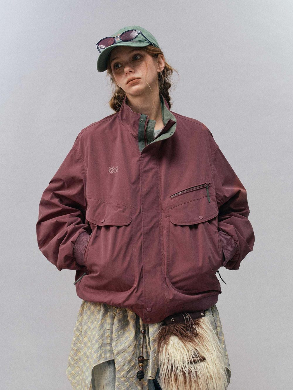 Куртка Nothomme Monterest Outdoor Water-Repellent Retro Mountain Style Color-Block Loose Fit Stand Collar Workwear Jacket