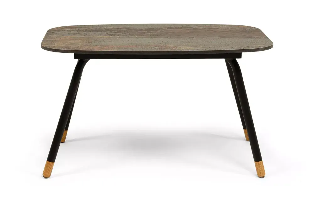 "Верона" журнальный столик из HPL 70х50, H40, каркас черный муар, цвет столешницы "винтаж"