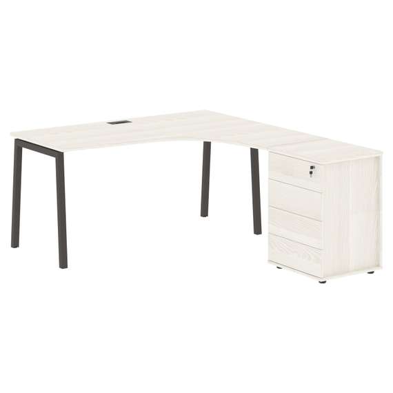 Стол эргономичный с тумбой ELCET 1518(R)  1560х1880х750 EDIS