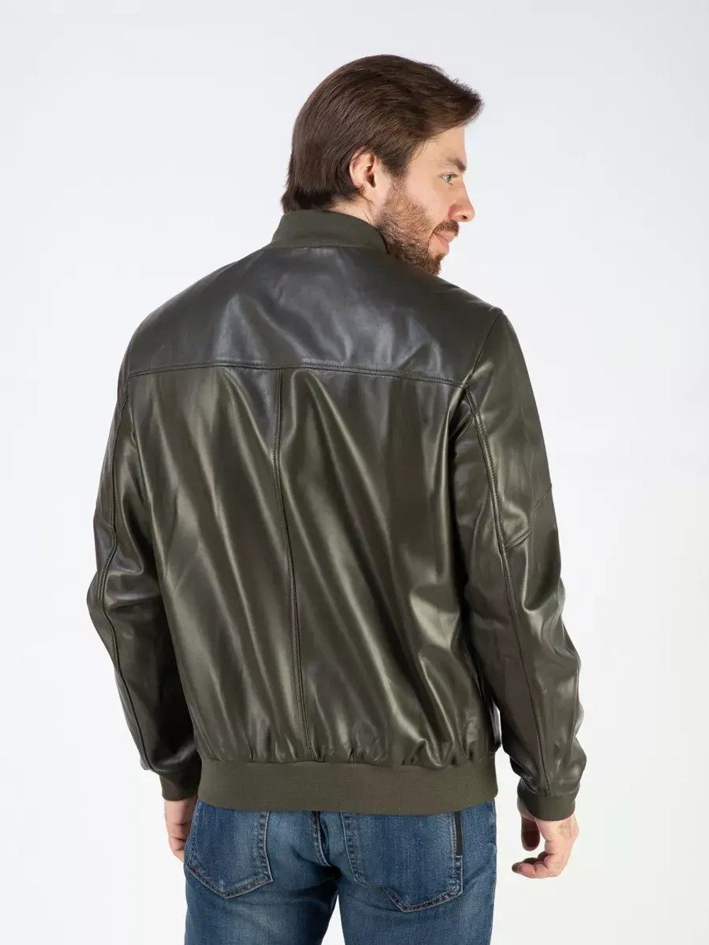 Кожаная куртка демисезонная Турция бомбер