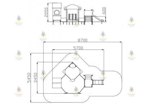 Песочный двор «Домик смотрителя»