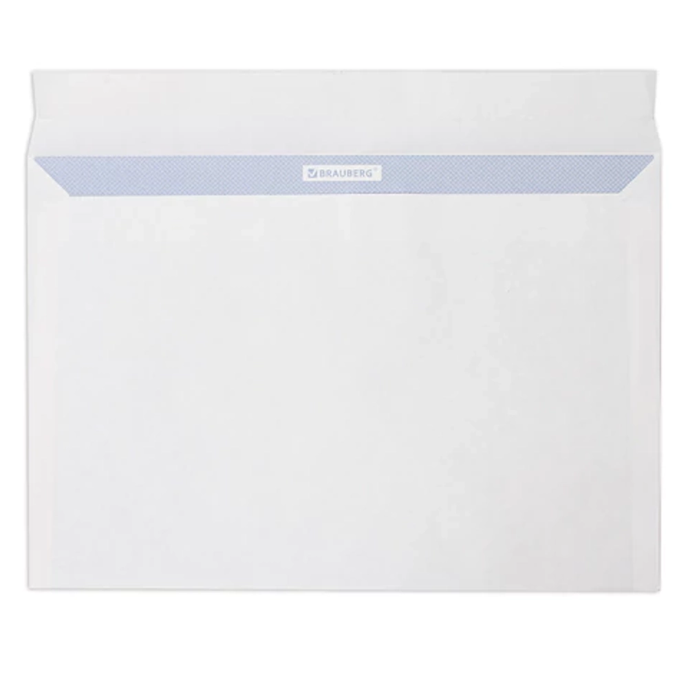 Конверт С4 (229х324 мм), отрывная лента, внутренняя запечатка, 90 г/м2, BRAUBERG