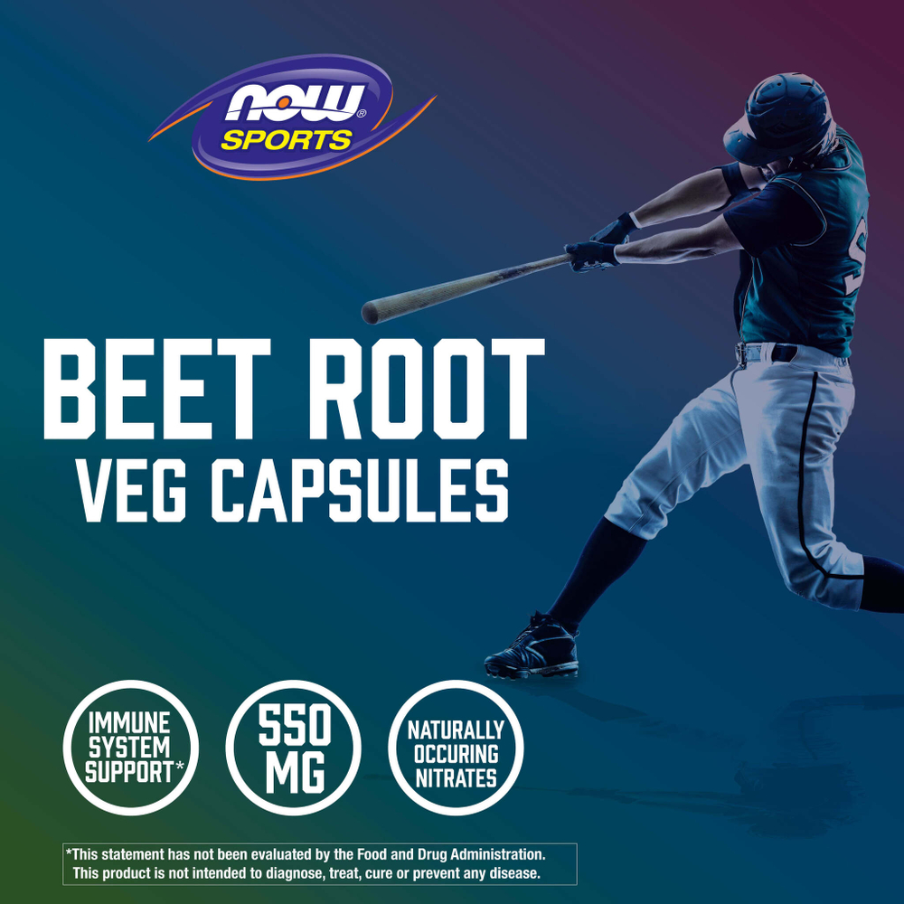 NOW Foods, Sports, свекла, 550 мг, 180 растительных капсул