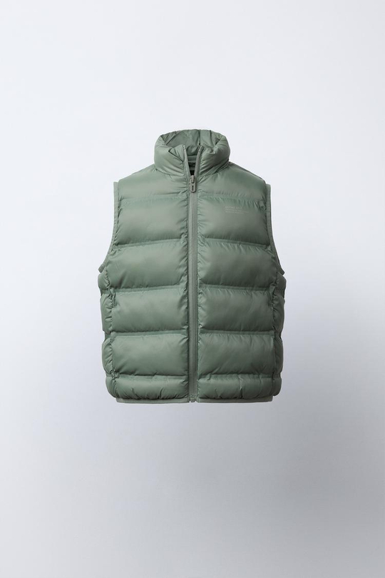 ZARA ЛЕГКИЙ ЖИЛЕТ С КАПЮШОНОМ WATER REPELLENT, СВЕТЛЫЙ ХАКИ