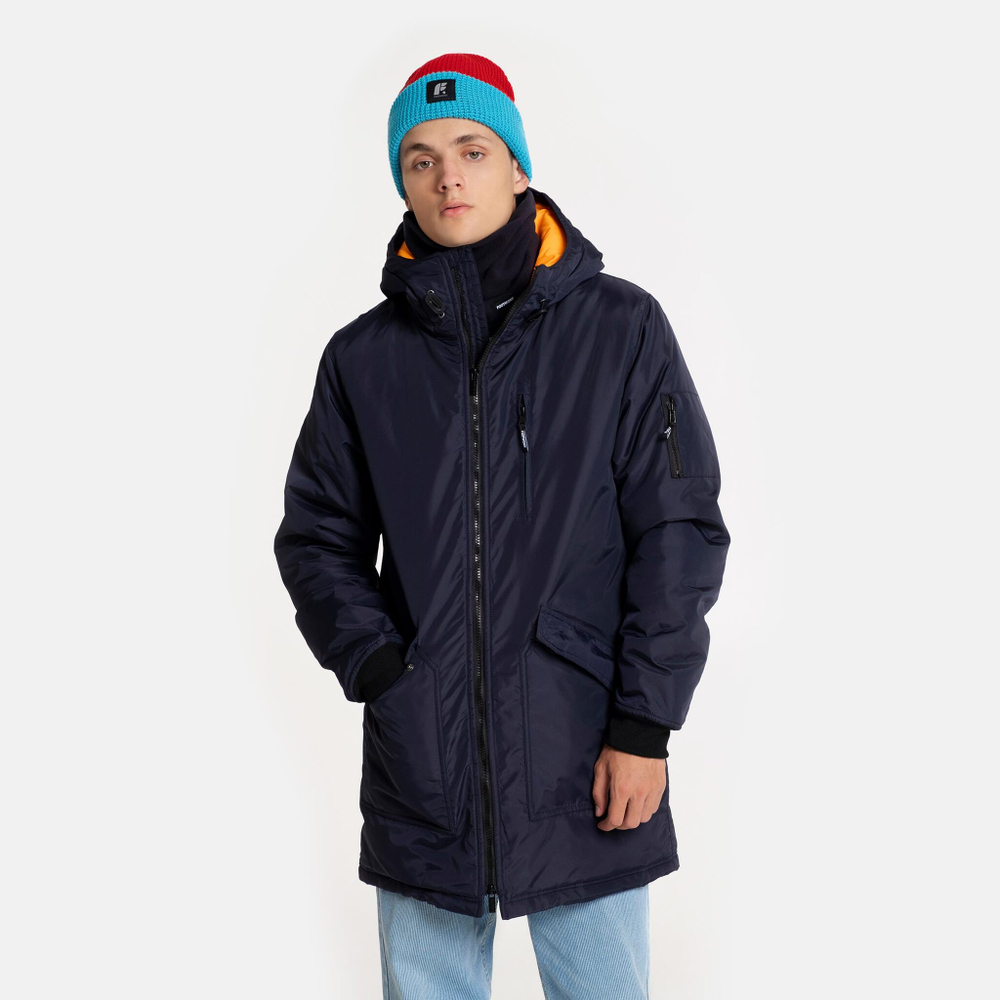 Dark blue parka cheap