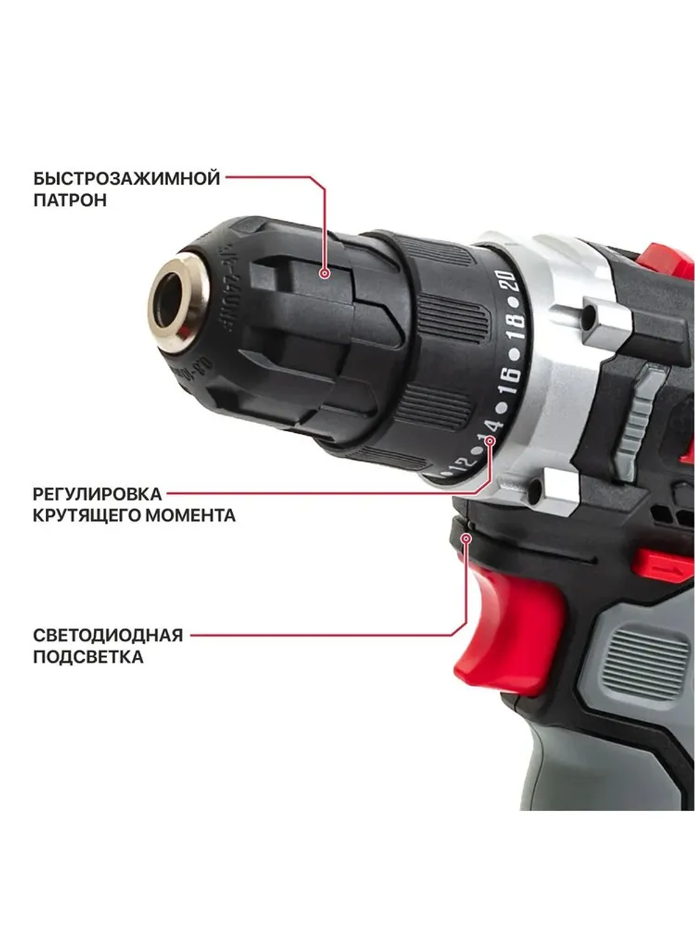 Дрель, шуруповерт аккумуляторный P.I.T. PBM12K-10A/1, 12В, 25Нм, АКБ и ЗУ на системе One Power MINI 12V