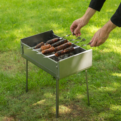 Мангал-дипломат в сумке 410 x 280 x 125, 1.5 мм, 6 шампуров в комплекте, Camping Palisad